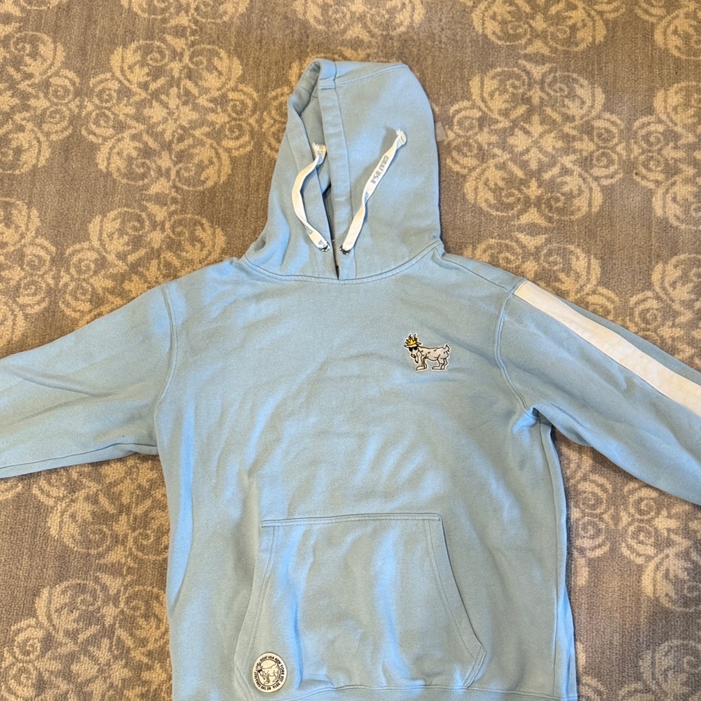 Light Blue Hoodie with Embroidered Logo